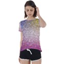 Glitter Particles Pattern Abstract Short Sleeve Foldover Tee View1