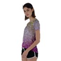 Glitter Particles Pattern Abstract Short Sleeve Foldover Tee View2