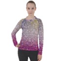 Glitter Particles Pattern Abstract Women s Pique Long Sleeve Tee View1