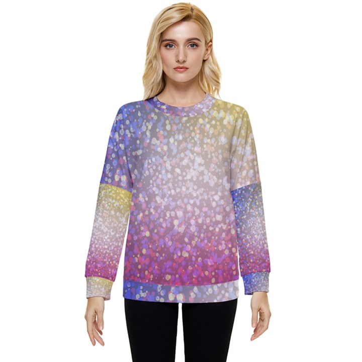 Glitter Particles Pattern Abstract Hidden Pocket Sweatshirt