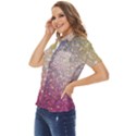 Glitter Particles Pattern Abstract Women s Short Sleeve Double Pocket Shirt View3