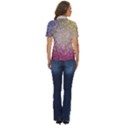 Glitter Particles Pattern Abstract Women s Short Sleeve Double Pocket Shirt View4