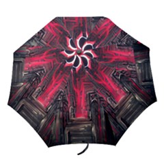 Stranger Things Fantasy Dark  Red Folding Umbrellas by Amaryn4rt