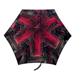 Stranger Things Fantasy Dark  Red Mini Folding Umbrellas by Amaryn4rt