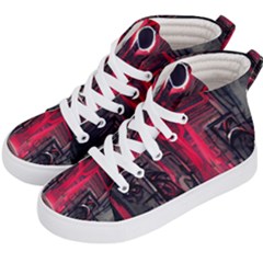 Stranger Things Fantasy Dark  Red Kids  Hi-top Skate Sneakers by Amaryn4rt