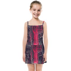 Stranger Things Fantasy Dark  Red Kids  Summer Sun Dress by Amaryn4rt