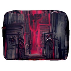 Stranger Things Fantasy Dark  Red Make Up Pouch (large) by Amaryn4rt