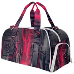 Stranger Things Fantasy Dark  Red Burner Gym Duffel Bag by Amaryn4rt