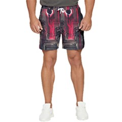 Stranger Things Fantasy Dark  Red Men s Runner Shorts by Amaryn4rt