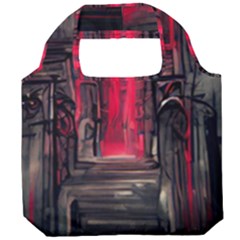 Stranger Things Fantasy Dark  Red Foldable Grocery Recycle Bag