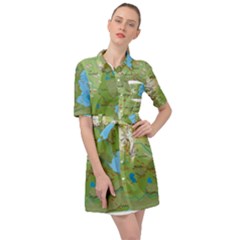 Grand Duchy Of Valderin Fantasy Map Belted Shirt Dress by Amaryn4rt