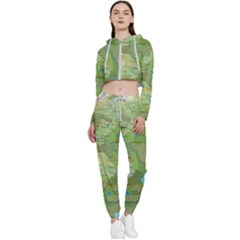 Grand Duchy Of Valderin Fantasy Map Cropped Zip Up Lounge Set by Amaryn4rt