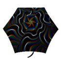 Rainbow Waves Art Iridescent Mini Folding Umbrellas View1