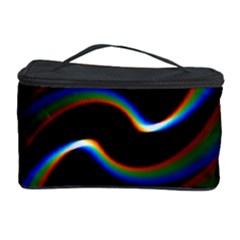 Rainbow Waves Art Iridescent Cosmetic Storage by Amaryn4rt