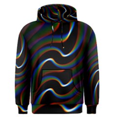 Rainbow Waves Art Iridescent Men s Core Hoodie by Amaryn4rt