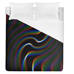 Rainbow Waves Art Iridescent Duvet Cover (queen Size) by Amaryn4rt