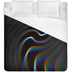 Rainbow Waves Art Iridescent Duvet Cover (king Size) by Amaryn4rt