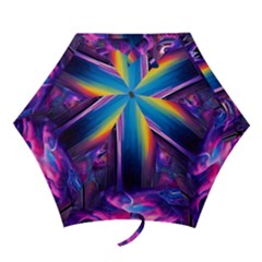 Purple Drawing Digital Art Mini Folding Umbrellas