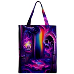 Purple Drawing Digital Art Zipper Classic Tote Bag by Amaryn4rt