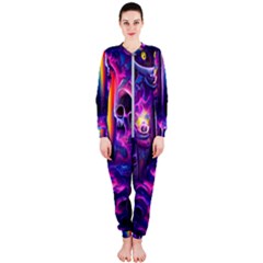 Purple Drawing Digital Art Onepiece Jumpsuit (ladies) by Amaryn4rt