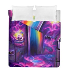 Purple Drawing Digital Art Duvet Cover Double Side (full/ Double Size) by Amaryn4rt