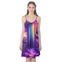 Purple Drawing Digital Art Camis Nightgown  by Amaryn4rt