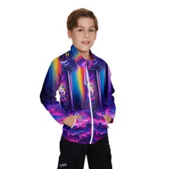 Purple Drawing Digital Art Kids  Windbreaker by Amaryn4rt