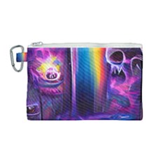 Purple Drawing Digital Art Canvas Cosmetic Bag (medium) by Amaryn4rt