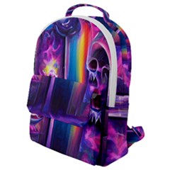 Purple Drawing Digital Art Flap Pocket Backpack (small) by Amaryn4rt