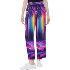 Purple Drawing Digital Art Women s Pants  by Amaryn4rt