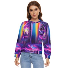 Purple Drawing Digital Art Women s Long Sleeve Raglan Tee