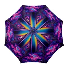 Purple Drawing Digital Art Golf Umbrellas by Amaryn4rt