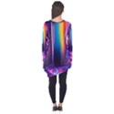 Purple Drawing Digital Art Long Sleeve Tunic  View2