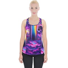 Purple Drawing Digital Art Piece Up Tank Top by Amaryn4rt