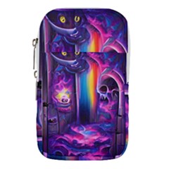 Purple Drawing Digital Art Waist Pouch (small) by Amaryn4rt