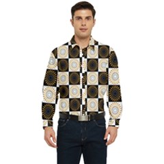 Illustration Checkered Pattern Decoration Men s Long Sleeve  Shirt by Amaryn4rt