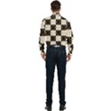 Illustration Checkered Pattern Decoration Men s Long Sleeve  Shirt View2