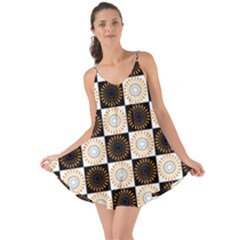 Illustration Checkered Pattern Decoration Love The Sun Cover Up by Amaryn4rt