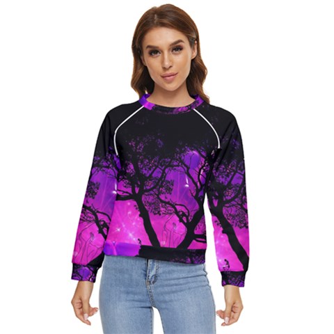 Tree Men Space Universe Surreal Women s Long Sleeve Raglan Tee by Amaryn4rt