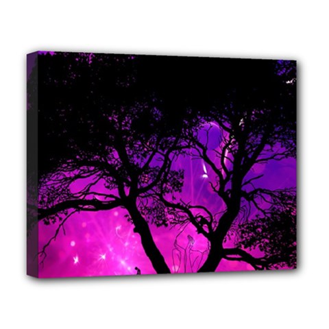 Tree Men Space Universe Surreal Deluxe Canvas 20  X 16  (stretched) by Amaryn4rt