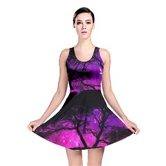 Tree Men Space Universe Surreal Reversible Skater Dress by Amaryn4rt