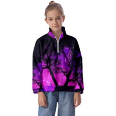 Tree Men Space Universe Surreal Kids  Half Zip Hoodie by Amaryn4rt