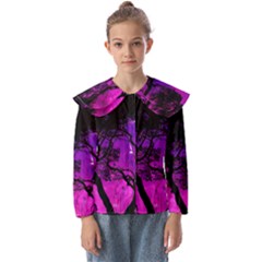 Tree Men Space Universe Surreal Kids  Peter Pan Collar Blouse by Amaryn4rt