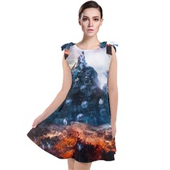 Artificial Intelligence Surreal Tie Up Tunic Dress by Amaryn4rt