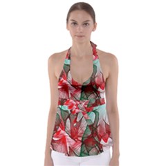 Abstract Pattern Art Colorful Babydoll Tankini Top by Amaryn4rt