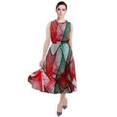 Abstract Pattern Art Colorful Round Neck Boho Dress by Amaryn4rt