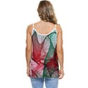 Abstract Pattern Art Colorful Casual Spaghetti Strap Chiffon Top View4