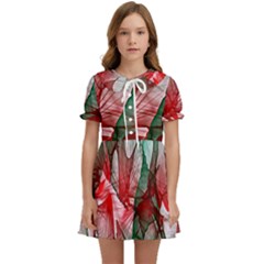 Abstract Pattern Art Colorful Kids  Sweet Collar Dress by Amaryn4rt