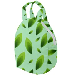 Background Pattern Leaves Nature Travel Backpacks by Amaryn4rt