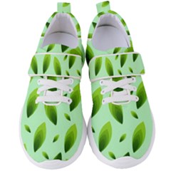 Background Pattern Leaves Nature Women s Velcro Strap Shoes by Amaryn4rt